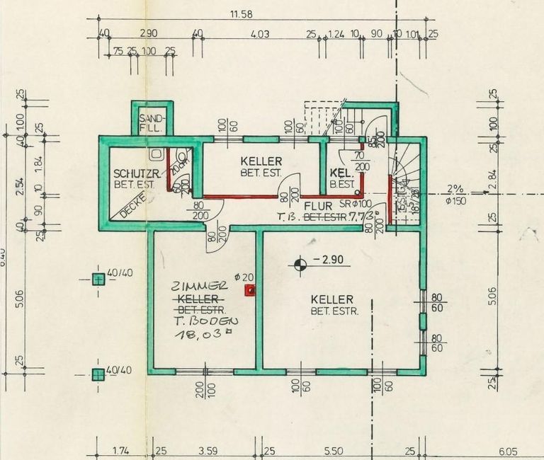 Grundriss Keller