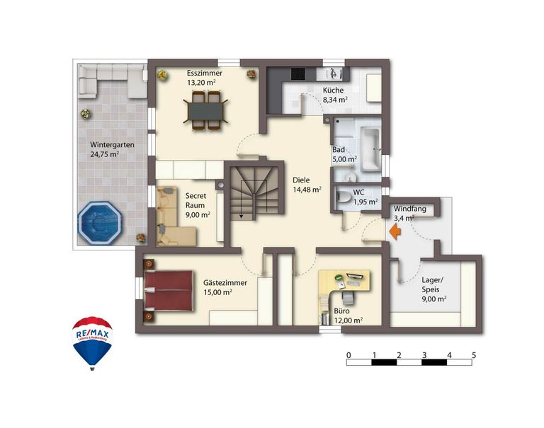 Grundriss EG Langaberg 46 8403