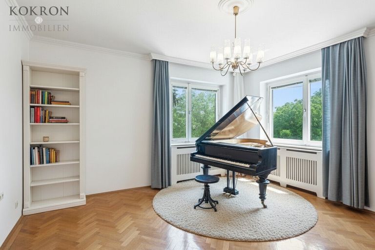 Musikzimmer im Obergeschoss_möbliert mit KI