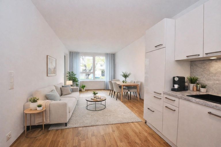 Wohnzimmer (virtuell eingerichtet)