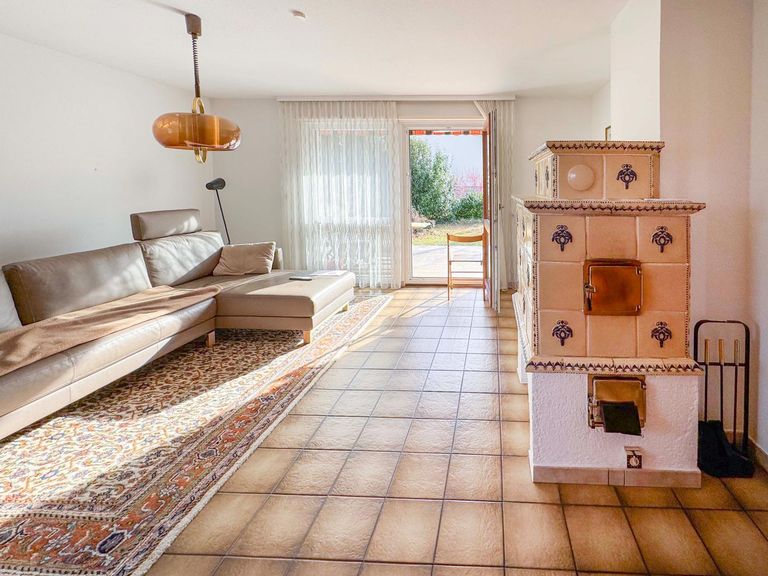 gemütlicher Kachelofen