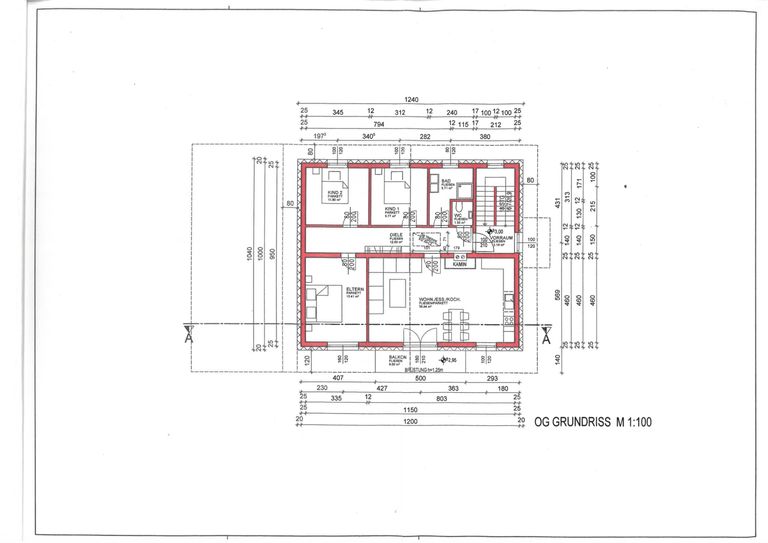 Grundriss Obergeschoss