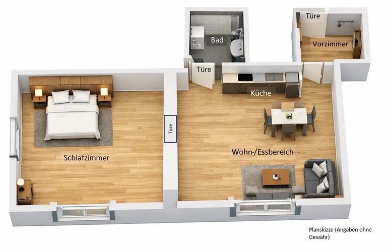 Planskizze (Angaben ohne Gewähr)