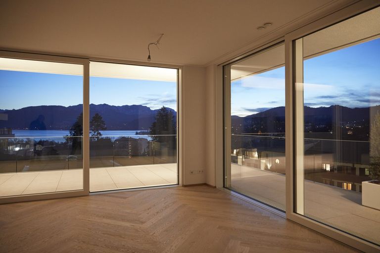 Ausblick Nachts Wohnraum