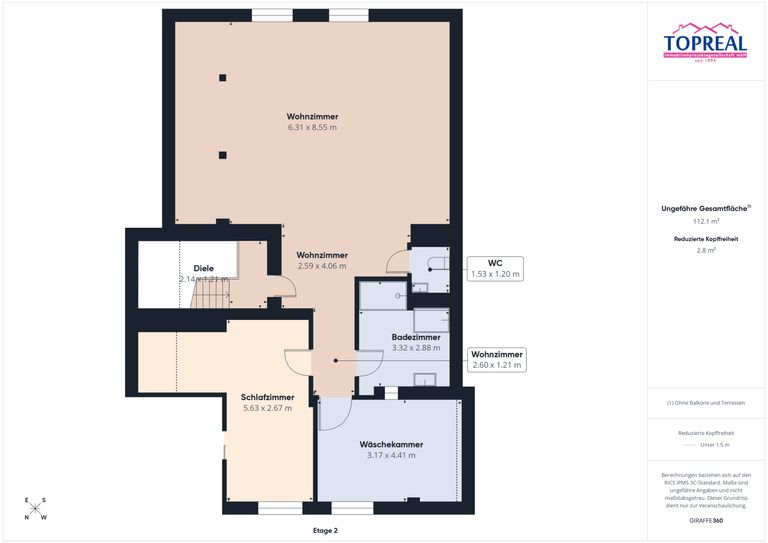 Grundrissplan Dachgeschoss