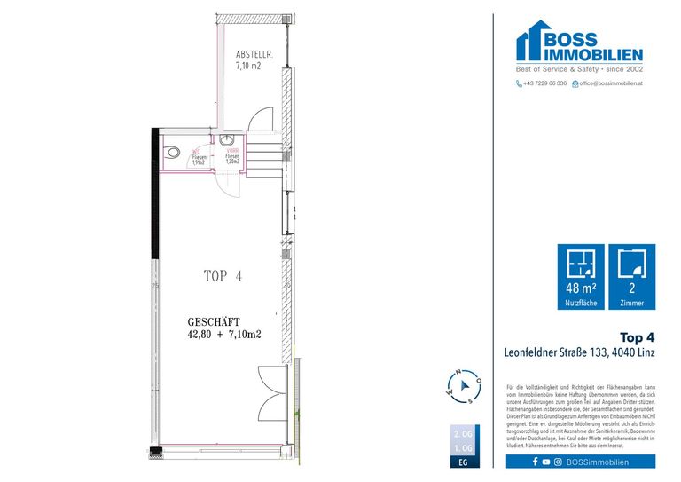 Grundriss Leonfeldnerstraße 133, Top 4