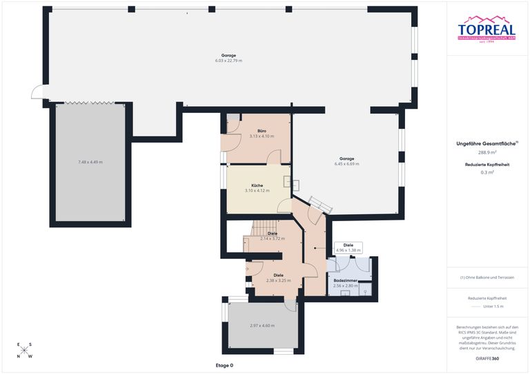 Grundrissplan Erdgeschoss