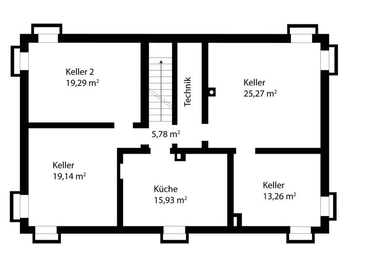 Grundrissplan Kellergeschoss