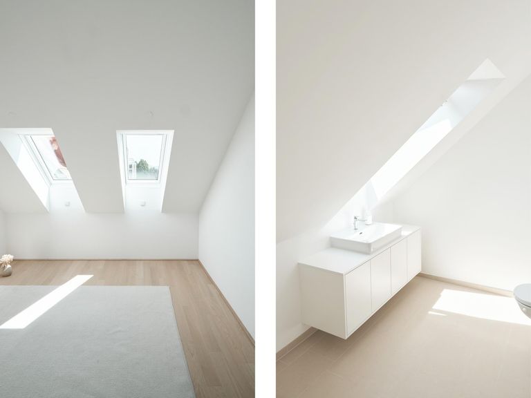 Schalfzimmer und Badezimmer