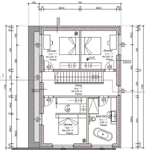 Grundriss Obergeschoss