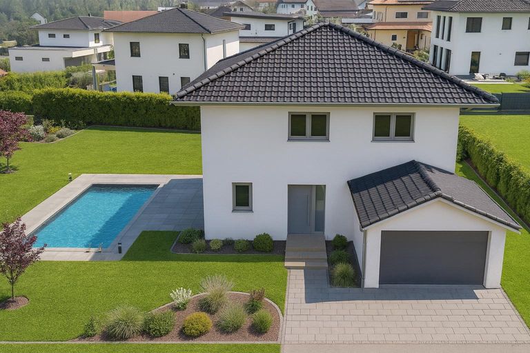 KI generiertes Modellbild Außenbereich II