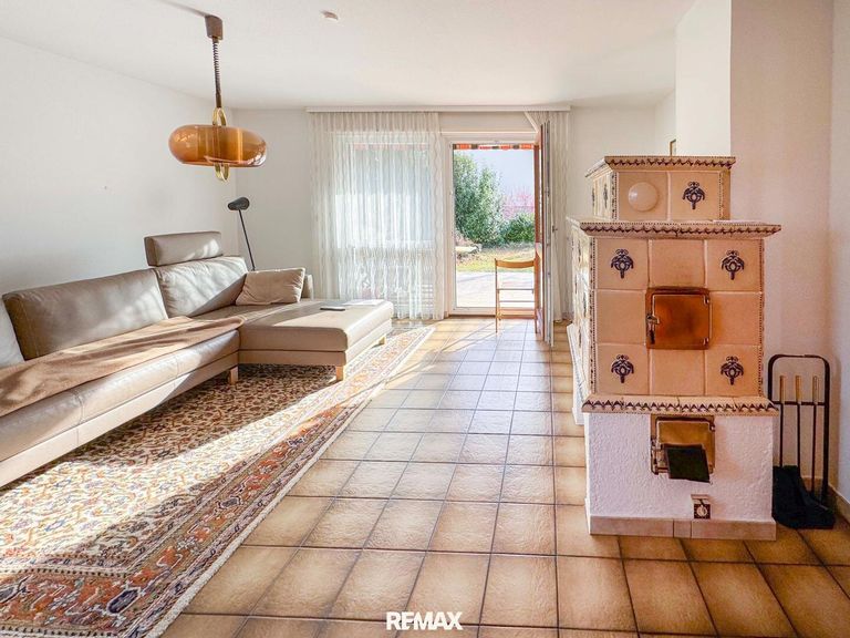 gemütlicher Kachelofen