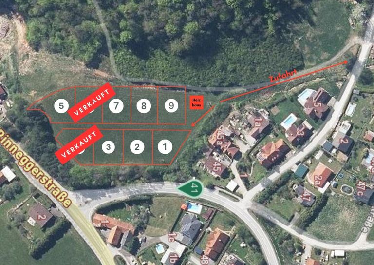 noch 7 Parzellen frei (Zufahrt)