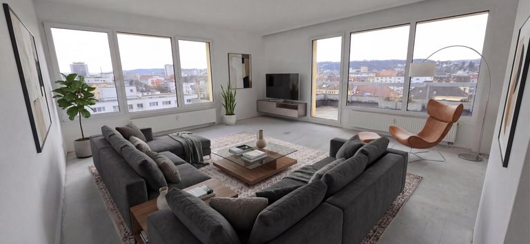 Homestaging Wohnzimmer (KI generiert)