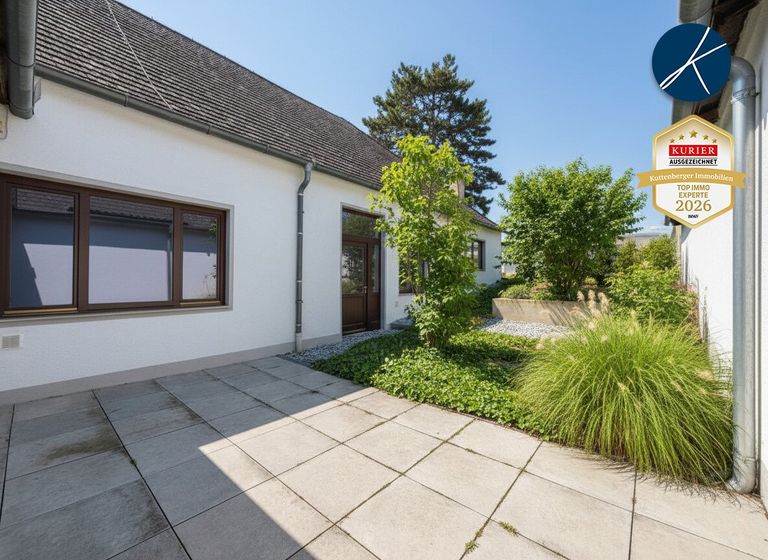 Atrium-Terrasse und Garten