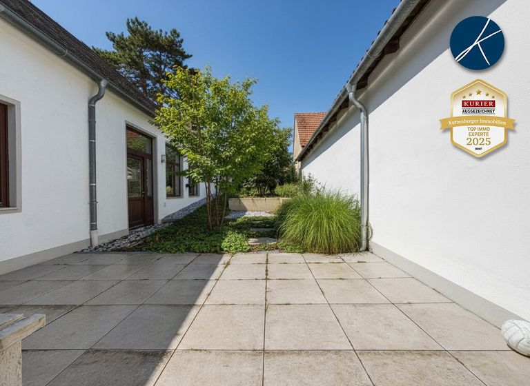 Atrium-Terrasse und Garten