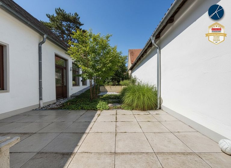 Atrium-Terrasse und Garten