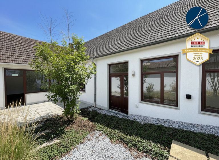 Atrium-Terrasse und Garten