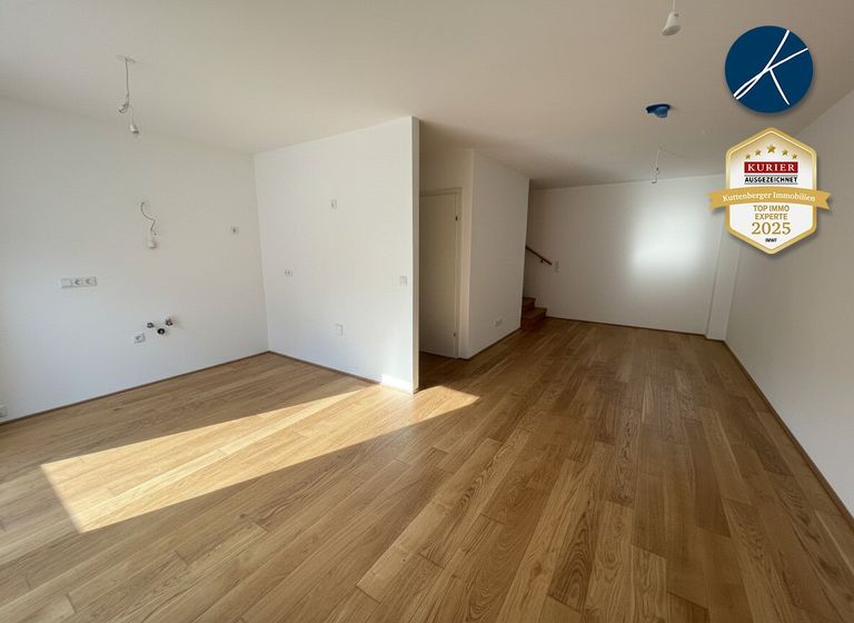 Wohnküche, Parkett, 27 m²