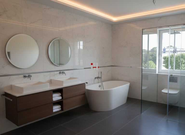 KI Generiert Badezimmer Interior