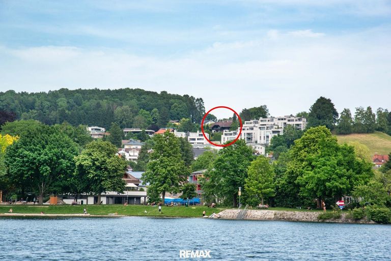 Haus vom Traunsee aus 