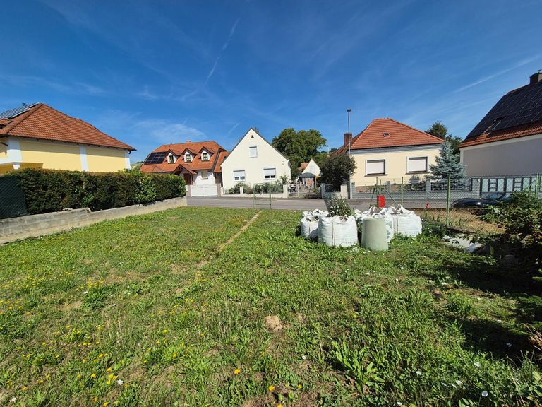 Sicht vom Baugrundstück