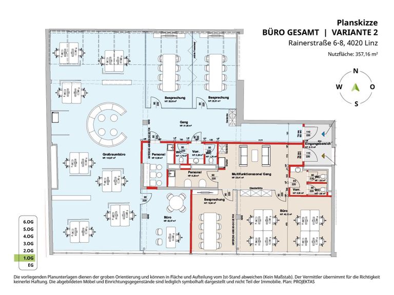 Planskizze Büro gesamt - Variante 2