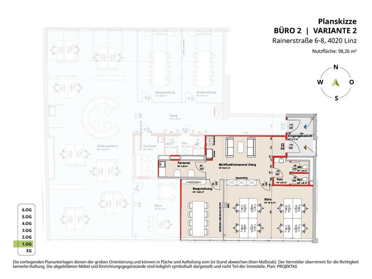 Planskizze Büro 2 - Variante 2