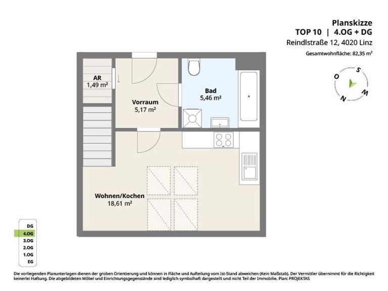 Planskizze Top 10 4.OG