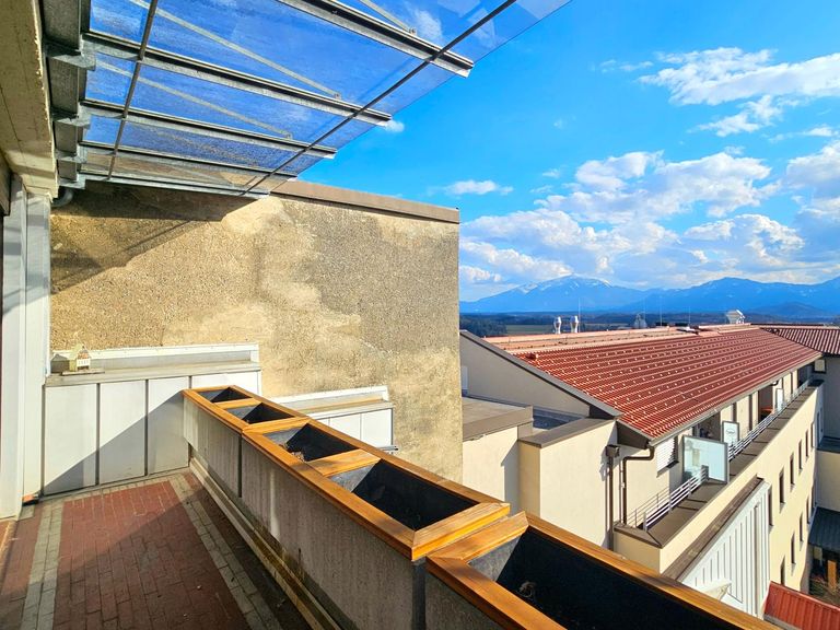 Balkon vor dem Schlafzimmer - Blick a.d. Petzen