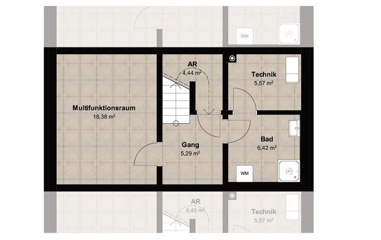 Grundrissplan Untergeschoß ca. 40 m²