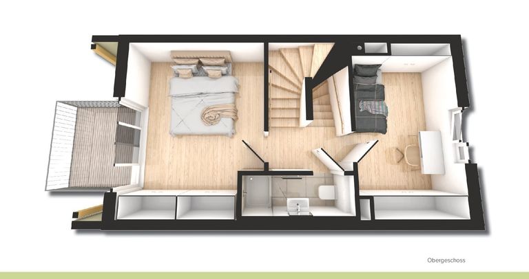 Grundrissplan 1.OG mit Balkon