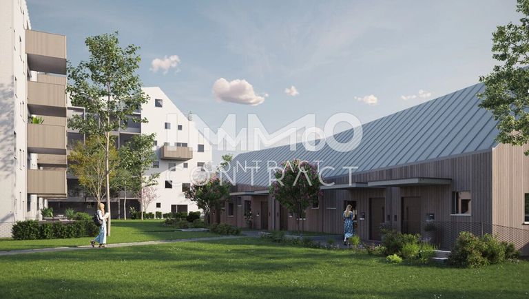 Reihenhaus rückseite und innenhof
