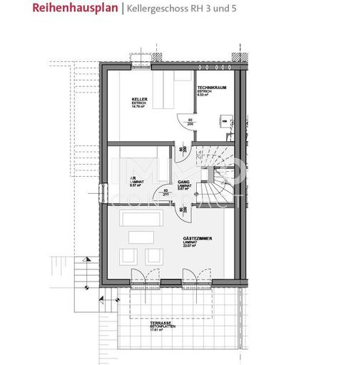 Grundriss Keller DHH 3 und 5