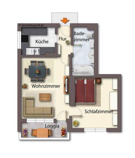 Grundriss als schematische Darstellung