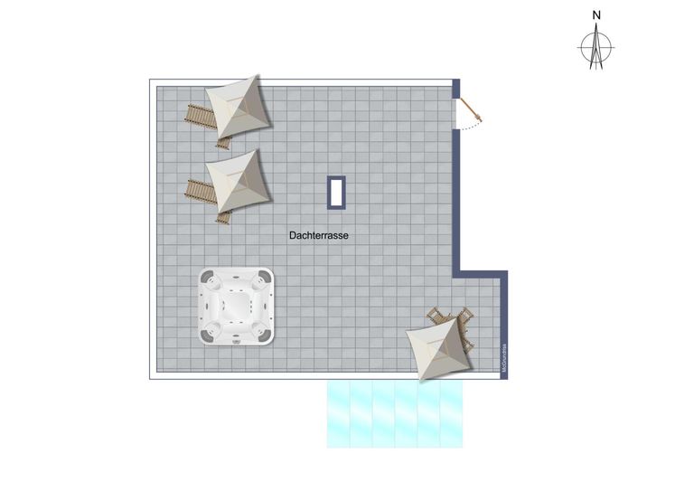 Grundriss Dachterrasse