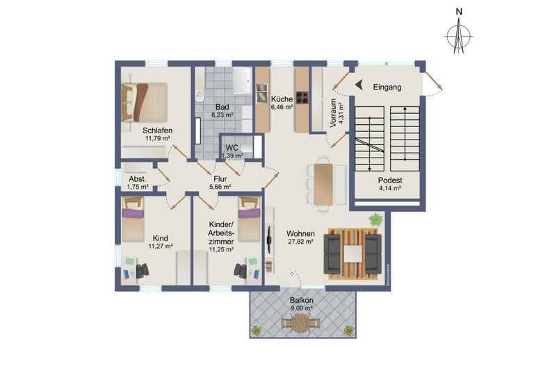 Grundriss Wohnung