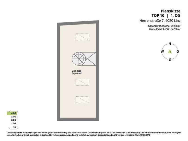 Planskizze Top 10 4. OG