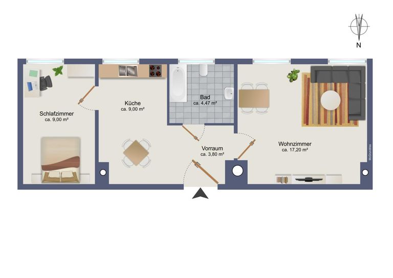 schematischer Grundriss