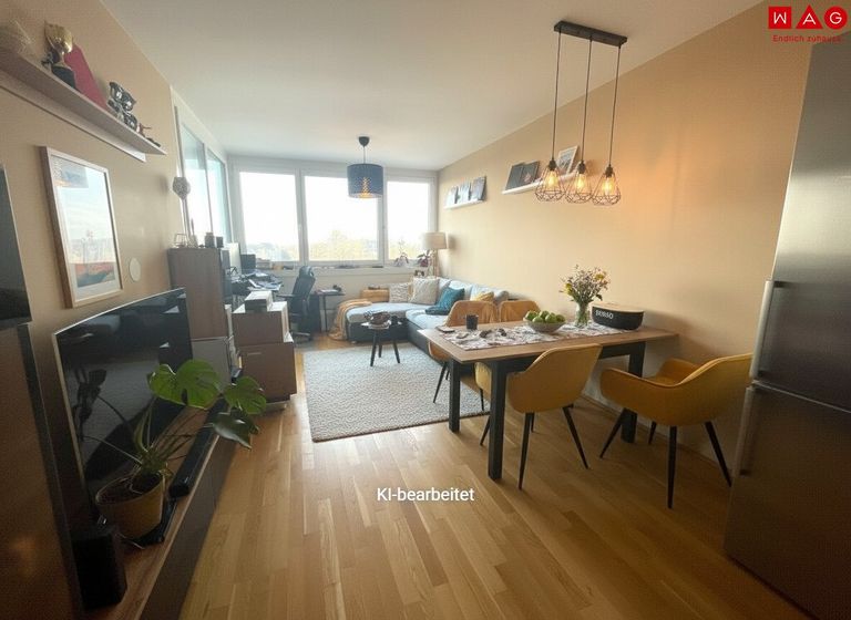 Wohnzimmer Beispiel KI