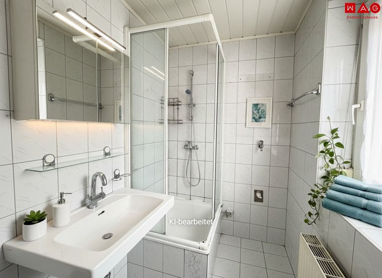 Möblierungsvorschlag Badezimmer KI generiert