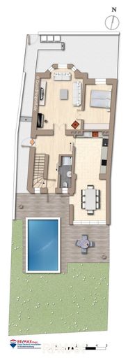 Grundriss Erdgeschoss möbliert