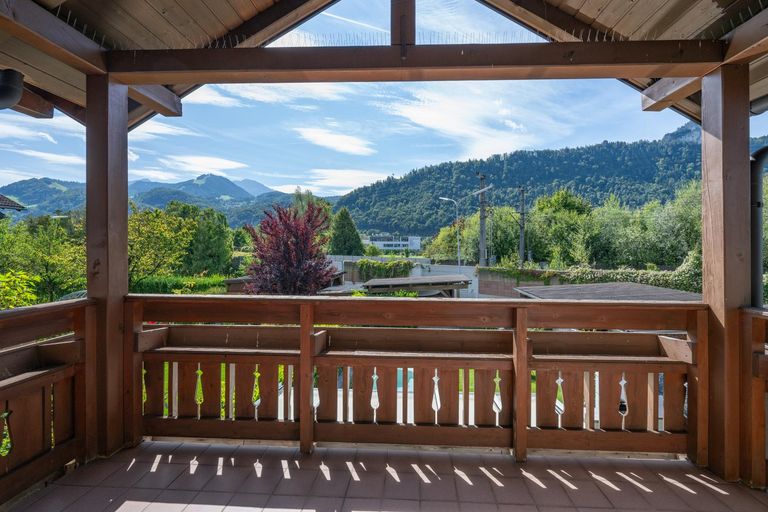 Ausblick von dem Balkon