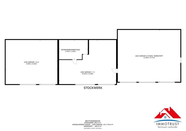 Plan LKW Garagen und Werkstätte