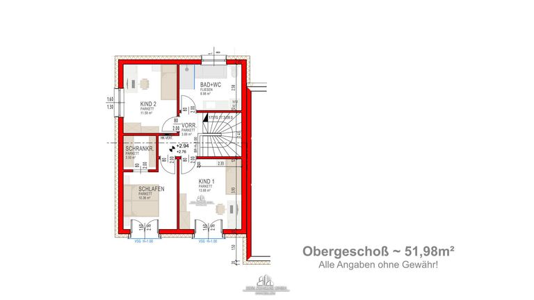 Grundriss Obergeschoß
