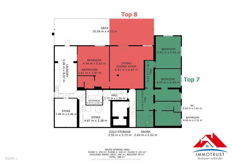 Kellergeschoss mit Top 7 & Top 8
