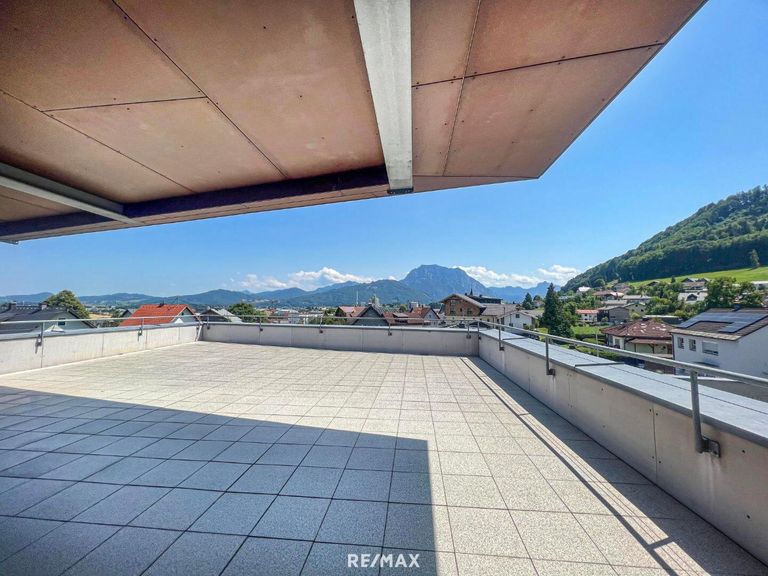 Terrasse - Blick Richtung Traunstein