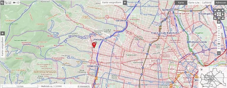 Lageplan mit Öffis - Franz-Peyerl-Gasse