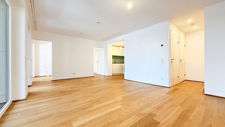 großzügiger Wohnraum - Blick zur Küche