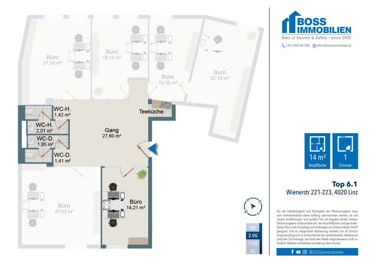 Grundriss Wienerstr 221-223, Top 6.1